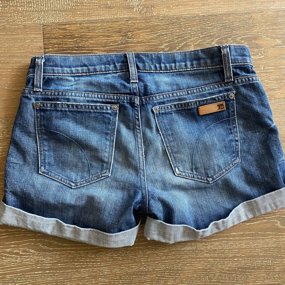 Joe's Jeans Women's Blue Denim Cuffed Shorts - Picture 4 of 4